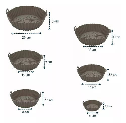 MOLDE EN SILICONA PARA FREIDORA AIRE X6 UNIDADES - AirMold™