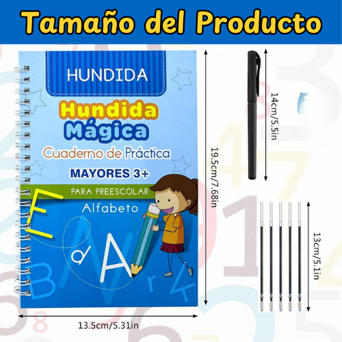 PACK 4 CUADERNOS MÁGICOS MONTESSORI REUTILIZABLES