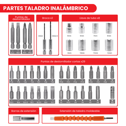 COMBO DESTORNILLADOR ELECTRICO + LLAVE 48 EN 1™