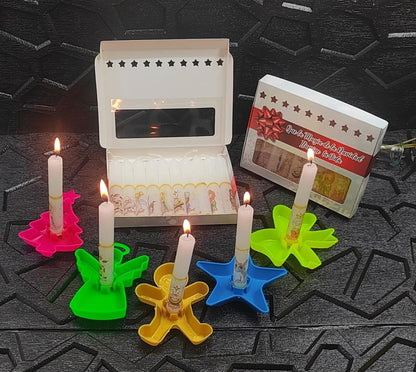 🕯️ 10 VELAS NAVIDEÑAS + 10 PORTAVELAS 🎄