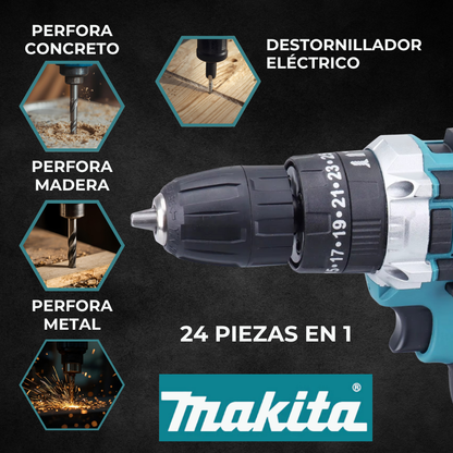 TALADRO PERCUTOR MAKITA 48V INALÁMBRICO + ACCESORIOS