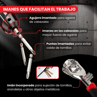 COMBO DESTORNILLADOR ELECTRICO + LLAVE 48 EN 1™