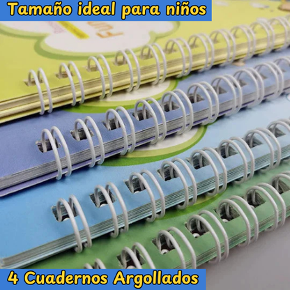 PACK 4 CUADERNOS MÁGICOS MONTESSORI REUTILIZABLES