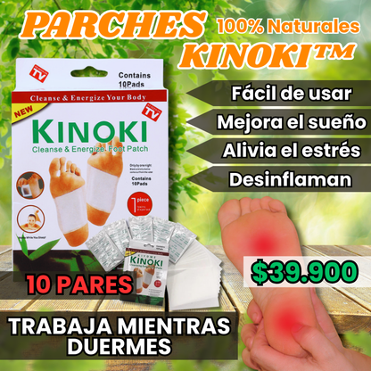 PARCHES KINOKI™ ACTUAN MIENTRAS DUERMES